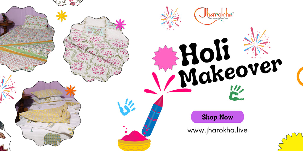 Festive Home Makeover: Using Block Print Bed Linen for Holi 🎨🌸