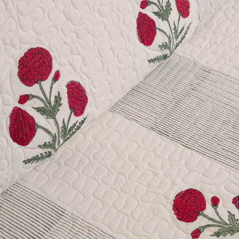 Sanganer Bloom Bed Cover