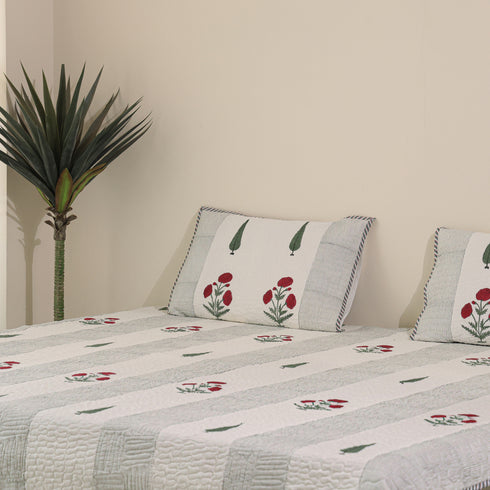 Sanganer Bloom Bed Cover
